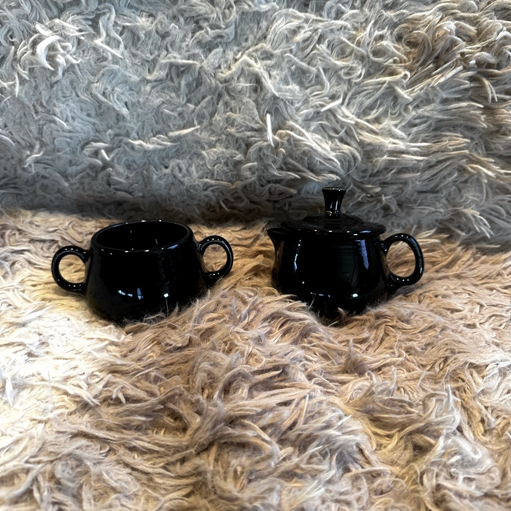 Fiestaware Sugar & Creamer in Black